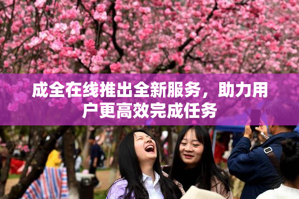 成全在线推出全新服务，助力用户更高效完成任务