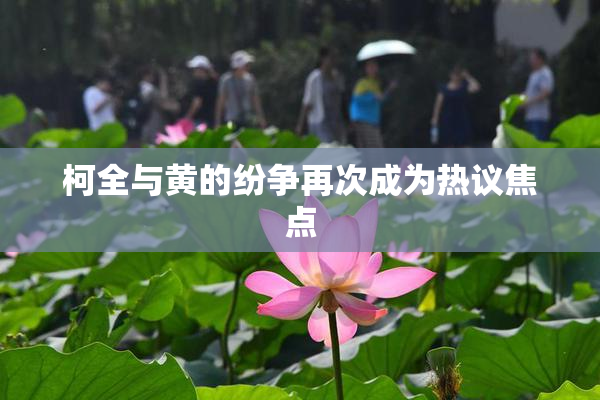 柯全与黄的纷争再次成为热议焦点