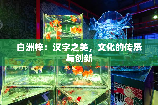 白洲梓：汉字之美，文化的传承与创新