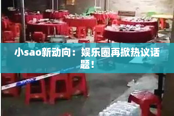 小sao新动向：娱乐圈再掀热议话题！