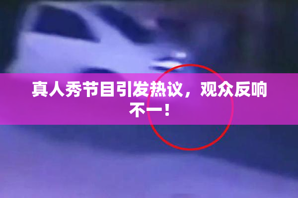 真人秀节目引发热议，观众反响不一！