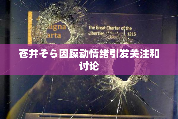 苍井そら因躁动情绪引发关注和讨论
