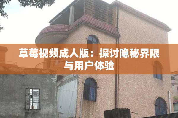 草莓视频成人版：探讨隐秘界限与用户体验