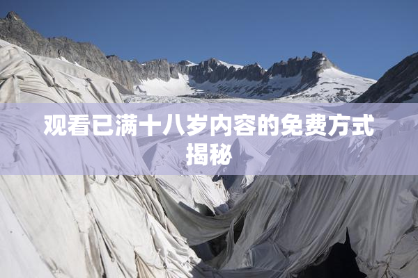 观看已满十八岁内容的免费方式揭秘