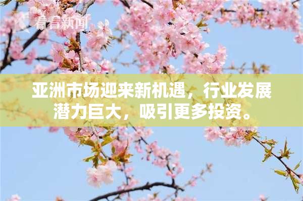 亚洲市场迎来新机遇，行业发展潜力巨大，吸引更多投资。