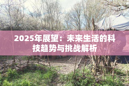 2025年展望：未来生活的科技趋势与挑战解析