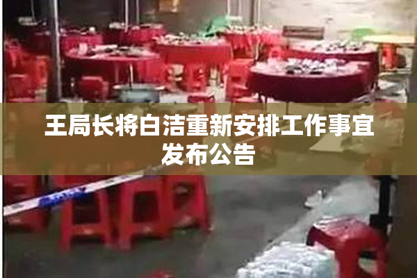 王局长将白洁重新安排工作事宜发布公告