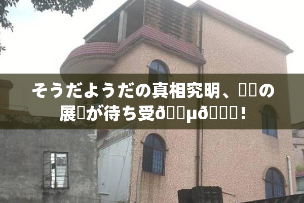 そうだようだの真相究明、衝撃の展開が待ち受🈵🌃！