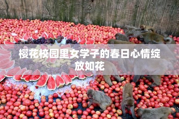 樱花校园里女学子的春日心情绽放如花