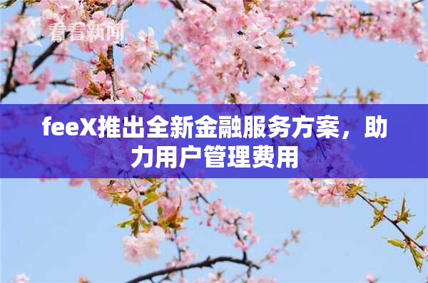 feeX推出全新金融服务方案，助力用户管理费用