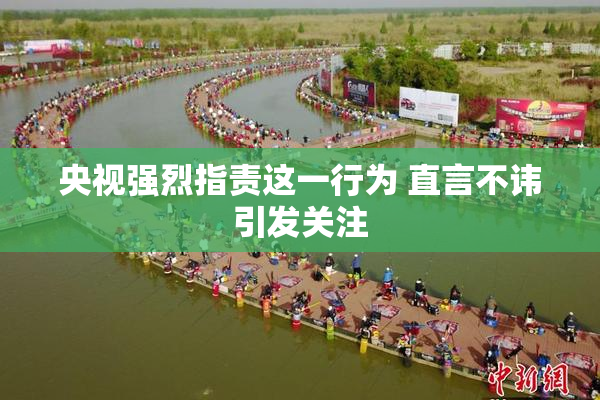 央视强烈指责这一行为 直言不讳引发关注