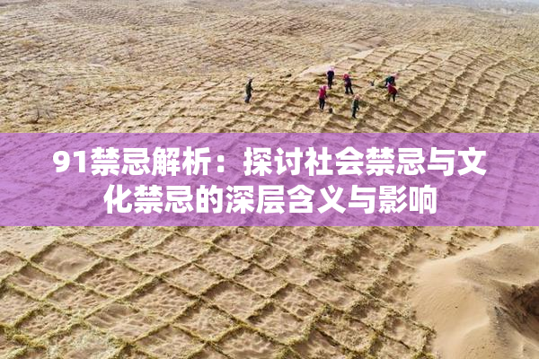 91禁忌解析：探讨社会禁忌与文化禁忌的深层含义与影响