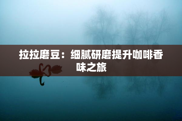 拉拉磨豆：细腻研磨提升咖啡香味之旅