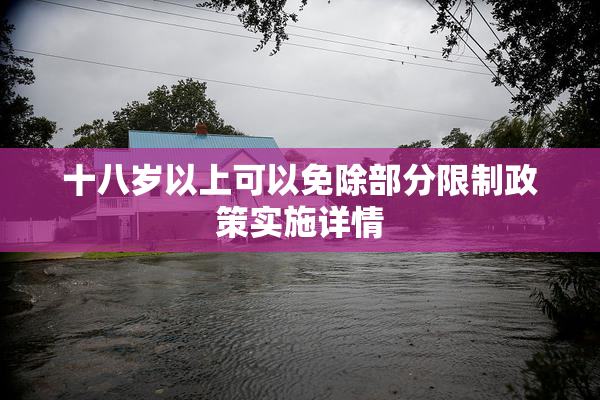十八岁以上可以免除部分限制政策实施详情