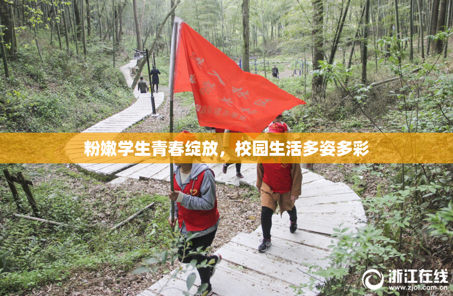 粉嫩学生青春绽放，校园生活多姿多彩