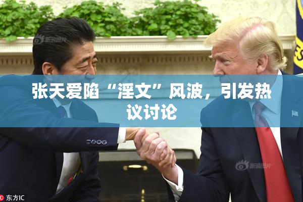 张天爱陷“淫文”风波，引发热议讨论