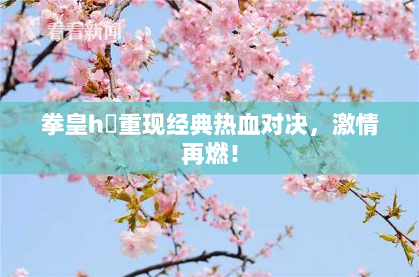 拳皇h婬重现经典热血对决，激情再燃！