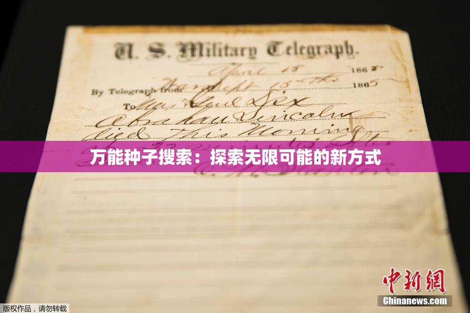 万能种子搜索：探索无限可能的新方式
