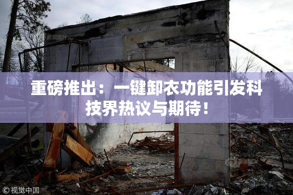 重磅推出：一键卸衣功能引发科技界热议与期待！