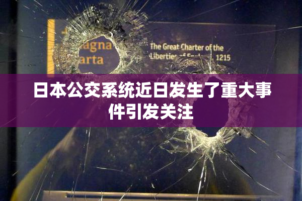 日本公交系统近日发生了重大事件引发关注