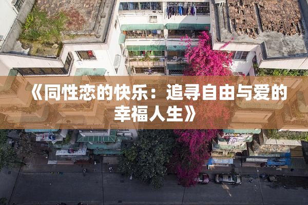 《同性恋的快乐：追寻自由与爱的幸福人生》