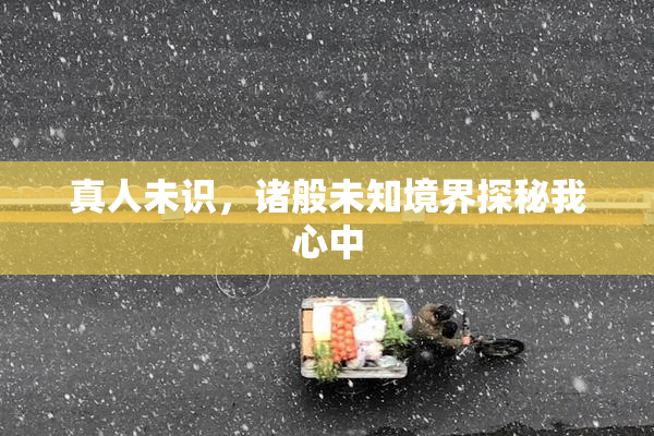 真人未识，诸般未知境界探秘我心中