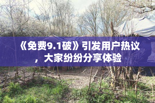 《免费9.1破》引发用户热议，大家纷纷分享体验
