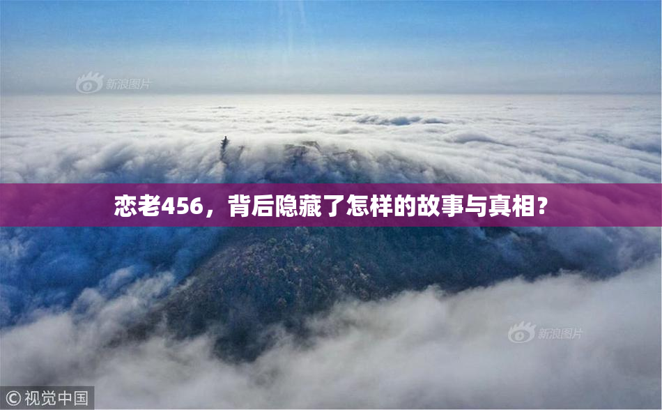 恋老456，背后隐藏了怎样的故事与真相？