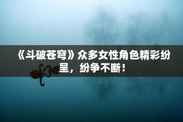 《斗破苍穹》众多女性角色精彩纷呈，纷争不断！
