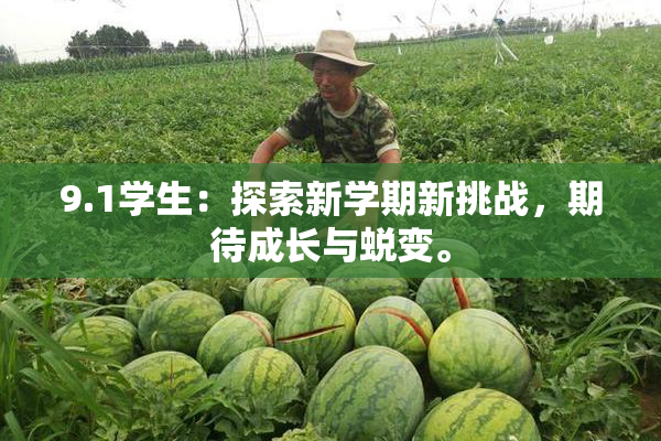 9.1学生：探索新学期新挑战，期待成长与蜕变。