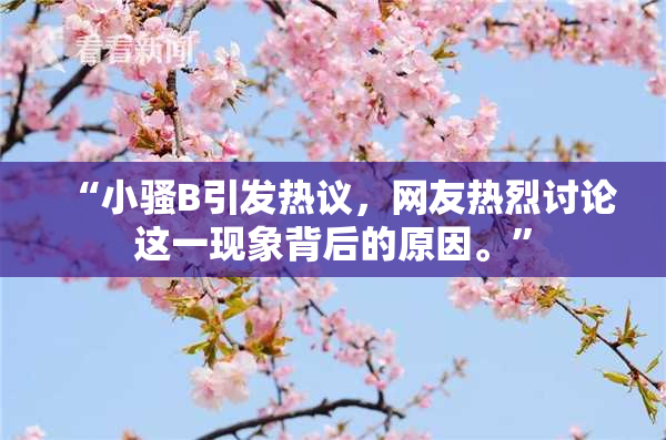 “小骚B引发热议，网友热烈讨论这一现象背后的原因。”