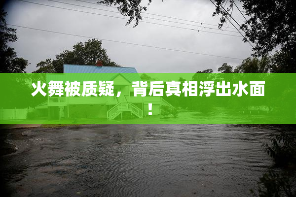 火舞被质疑，背后真相浮出水面！