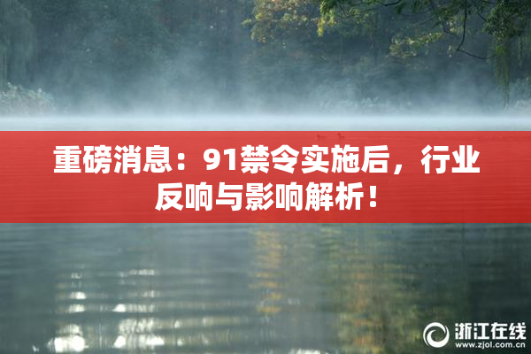 重磅消息：91禁令实施后，行业反响与影响解析！