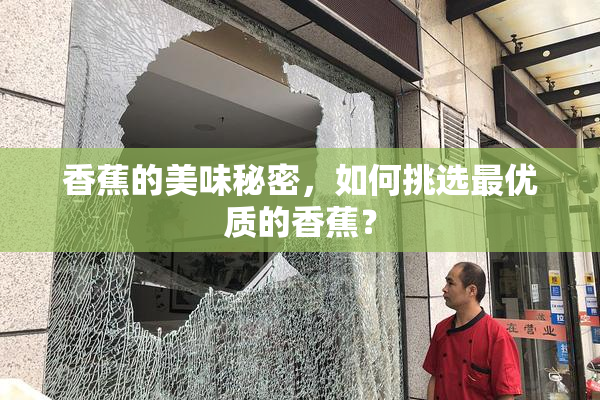 香蕉的美味秘密，如何挑选最优质的香蕉？