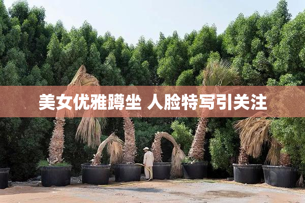 美女优雅蹲坐 人脸特写引关注