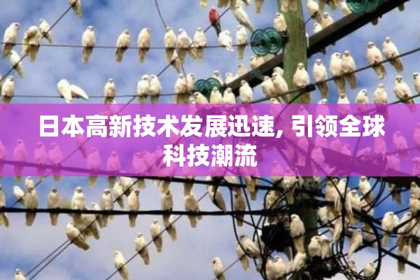 日本高新技术发展迅速, 引领全球科技潮流