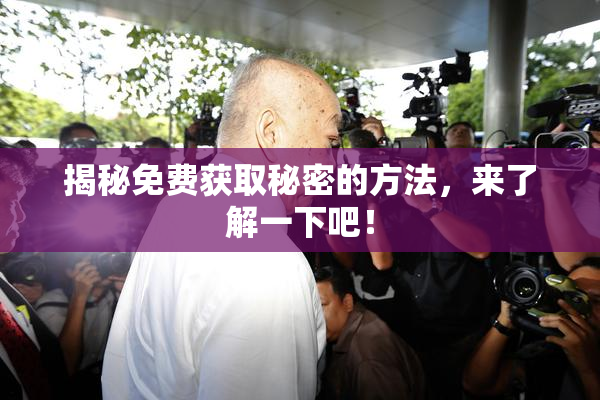 揭秘免费获取秘密的方法，来了解一下吧！