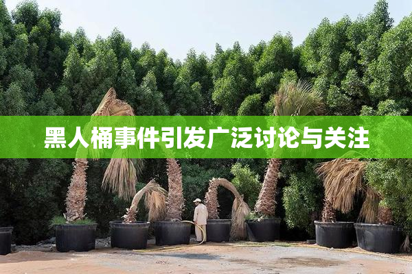 黑人桶事件引发广泛讨论与关注