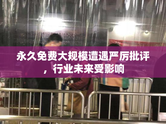 永久免费大规模遭遇严厉批评，行业未来受影响