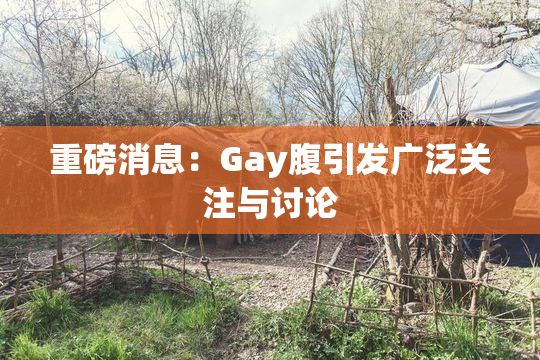 重磅消息：Gay腹引发广泛关注与讨论