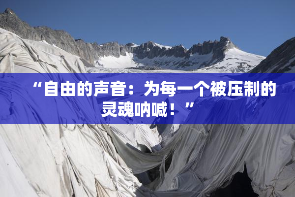 “自由的声音：为每一个被压制的灵魂呐喊！”