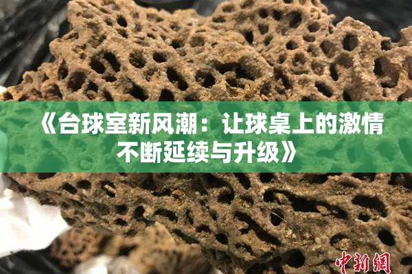 《台球室新风潮：让球桌上的激情不断延续与升级》