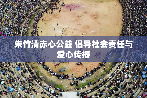 朱竹清赤心公益 倡导社会责任与爱心传播