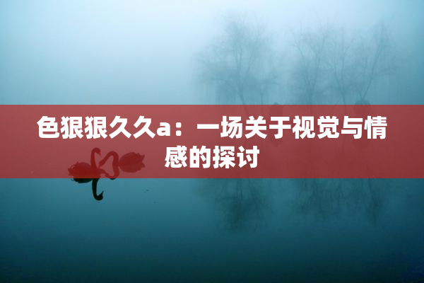 色狠狠久久a：一场关于视觉与情感的探讨