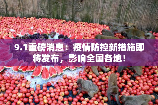 9.1重磅消息：疫情防控新措施即将发布，影响全国各地！