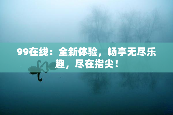 99在线：全新体验，畅享无尽乐趣，尽在指尖！