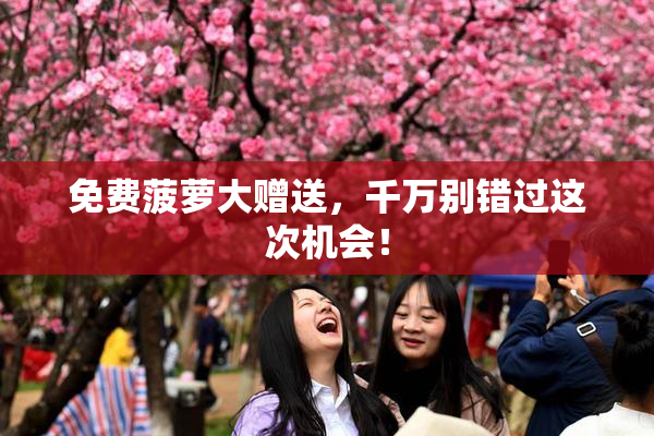 免费菠萝大赠送，千万别错过这次机会！