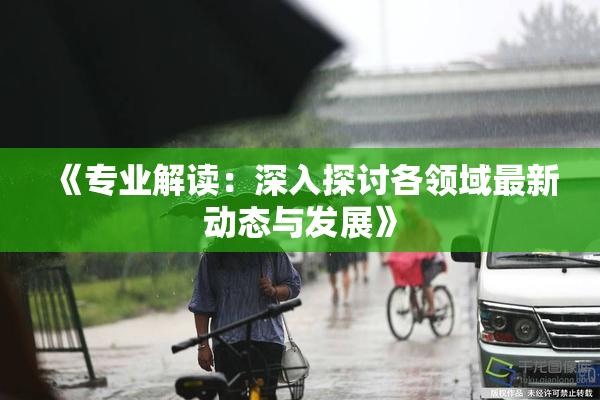 《专业解读：深入探讨各领域最新动态与发展》