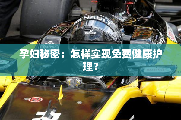 孕妇秘密：怎样实现免费健康护理？
