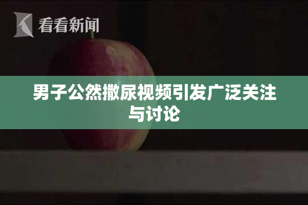 男子公然撒尿视频引发广泛关注与讨论